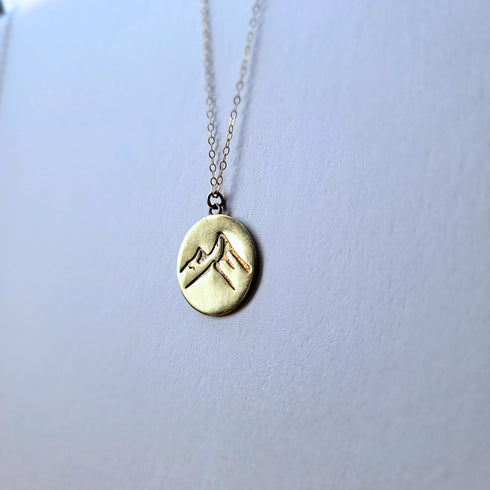 Gold Mountain Pendant Necklace